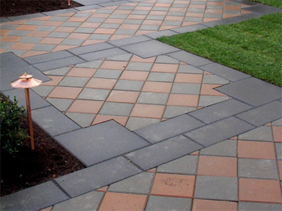 Landscape paver hardscape features including patios, porches, sidewalks, and pathways from ZNT Property Services.