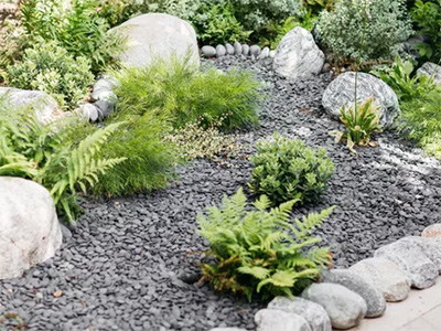 Landscape rock garden design, installation, and repair for residential and commercial landscaping projects for lawns, gardens and yards from ZNT Property Services.